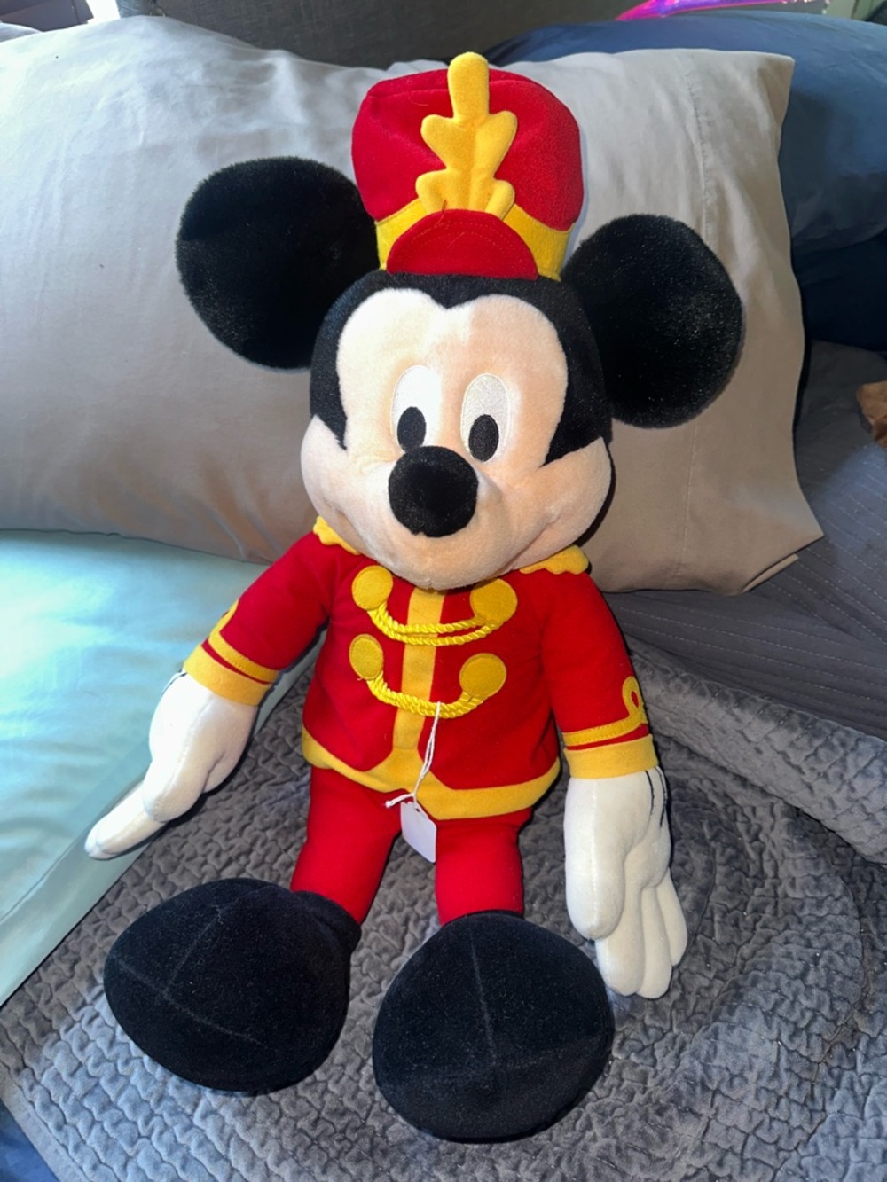 Vintage Mickey Mouse Plush in Red Yellow Band Leader Outfit- Macys Parade
